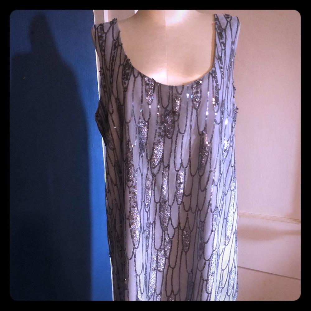 BB Dakota silver sequin mini dress